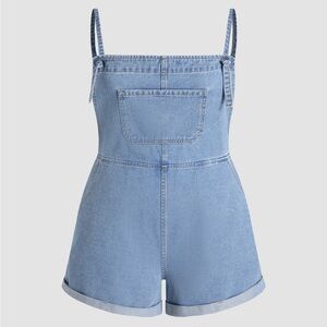 Denim pocket shorts romper size 1x NWT